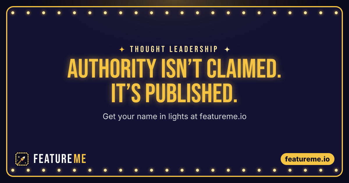 Authority isn’t claimed. It’s published.