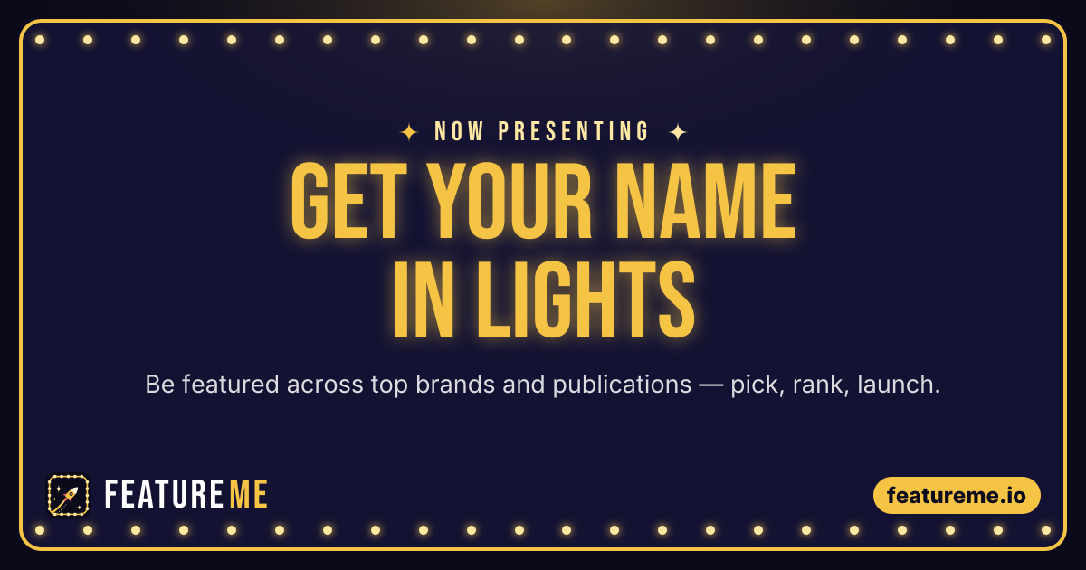 Get your name in lights